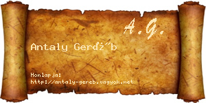 Antaly Geréb névjegykártya